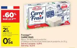 Cora Fromage carré frais offre