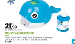 JouéClub CAP Loisirs Machine à bulles baleine offre