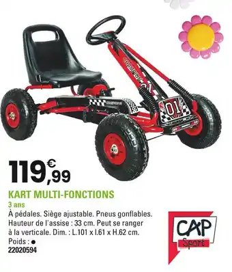 JouéClub CAP Sport Kart multi-fonctions offre