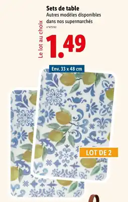 Lidl Sets de table offre