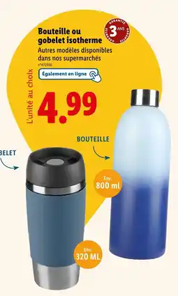 Lidl Bouteille ou gobelet isotherme offre