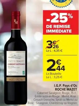 Cora I.g.p. pays d'oc roche mazet offre