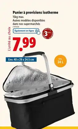 Lidl Panier à provisions isotherme offre