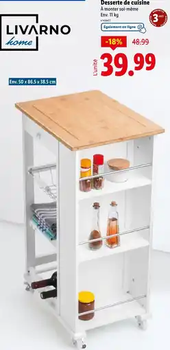 Lidl LIVARNO HOME Desserte de cuisine offre
