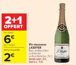 Cora Vin mousseux j.kieffer offre