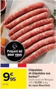 Cora Chipolatas et chipolatas aux herbes offre