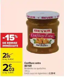 Cora Beyer - confiture extra offre