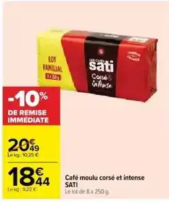 Cora Sati - café moulu corsé et intense offre