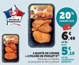 Bi1 2 hauts de cuisse +2 pilons de poulet offre