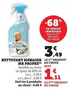 Bi1 Mr propre - nettoyant menager offre