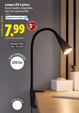Lidl Lampe LED à pince offre