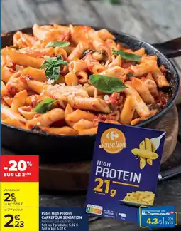 Cora Pâtes high protein carrefour sensation offre