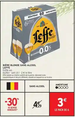 Intermarché Leffe - bière blonde sans alcool offre