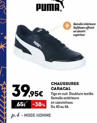 Sport 2000 Chaussures Caracal Puma offre