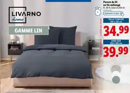 Lidl LIVARNO HOME Parure de lit en lin mélangé offre
