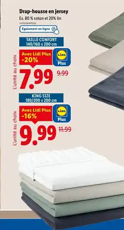 Lidl Drap-housse en jersey offre