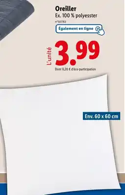 Lidl Oreiller offre