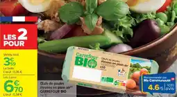 Cora Ćufs de poules Ă©levĂ©es en plein air carrefour bio offre