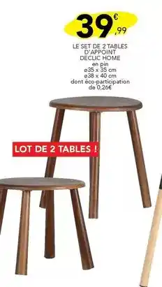 Stokomani Le set de 2 taches d'appoint decile home offre