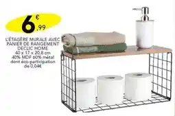 Stokomani Declic home - l'etagère murale avec panier de rangement deculc home offre