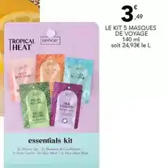 Stokomani Sence - le kit 5 masques de voyage offre