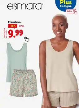 Lidl ESMARA Pyjama femme offre