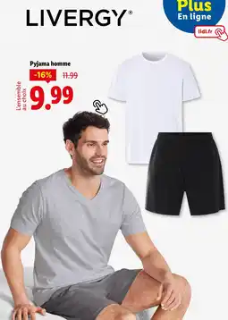 Lidl LIVERGY Pyjama homme offre