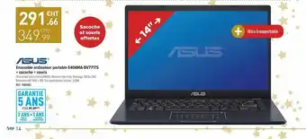 Ensemble Ordinateur Portable E406ma-bv771ts + Sacoche + Souris Asus