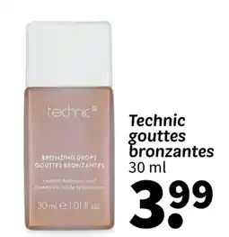 Wibra TECHNIC gouttes bronzantes offre
