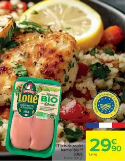 Cora Filets de poulet fermier bio loue offre