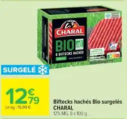 Cora Biftecks hachés bio surgelés charal offre