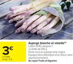 Cora Asperge blanche et violette offre