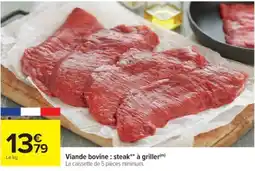 Cora Viande bovine steak à griller offre