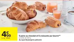 Cora 5 pains au chocolat et 5 croissants pur beurre offre