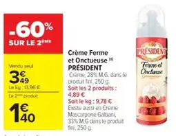 Cora Crème ferme et onctueuse président offre