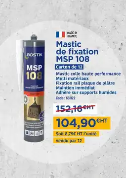 Samse BOSTIK Mastic de fixation MSP 108 offre