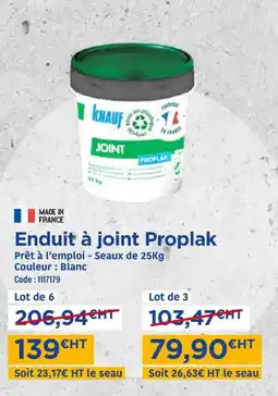 Samse KNAUF Enduit à joint Proplak offre