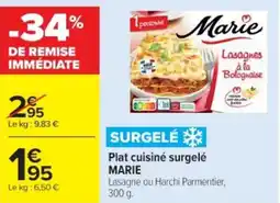 Cora Plat cuisiné surgelé marie offre