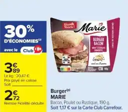 Cora Burger marie offre
