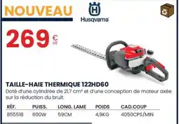 Au Forum du Bâtiment Taille-haie thermique 122hd60 offre