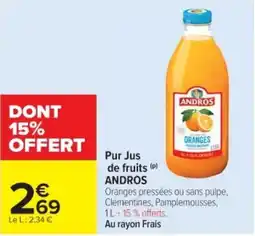 Cora Pur jus de fruits andros offre