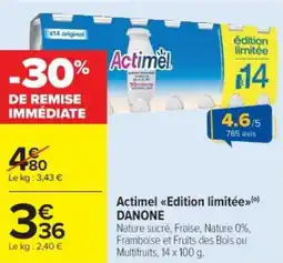 Cora Actimel edition limitée danone offre