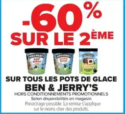 Cora Sur tous les pots de glace ben & jerry's offre