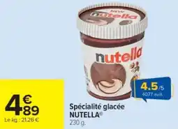 Cora Spécialité glacée nutella offre
