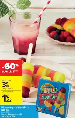 Cora Bâtonnets glacés pirulo fuzz nestlé offre