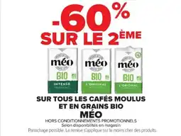 Cora Sur tous les cafés moulus et en grains bio méo offre