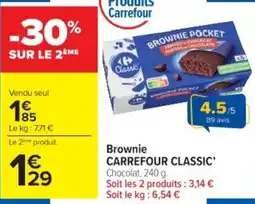 Cora Brownie carrefour classic offre