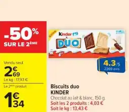 Cora Biscuits duo kinder offre