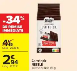 Cora Carré noir nestlé offre