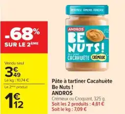 Cora PĂąte Ă tartiner cacahuĂšte be nuts andros offre